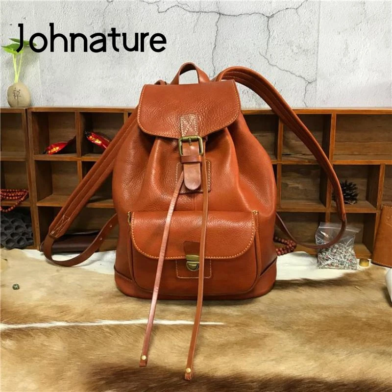 Johnature Leisure Travel Bag First Layer Cowhide Women Backpack 2022 New Vintage Large Capacity Cow Leather Luxury Backbags
Johnature Leisure Travel Bag First Layer Cowhide Women Backpack 2022 New Vintage Large Capacity Cow Leather Luxury Backbags