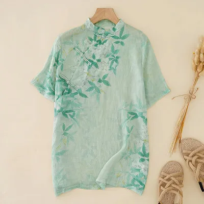 2022 traditional chinese clothing for women mandarin collar top suit qipao top flower print blouse loose chinese style blouse
2022 traditional chinese clothing for women mandarin collar top suit qipao top flower print blouse loose chinese style blouse