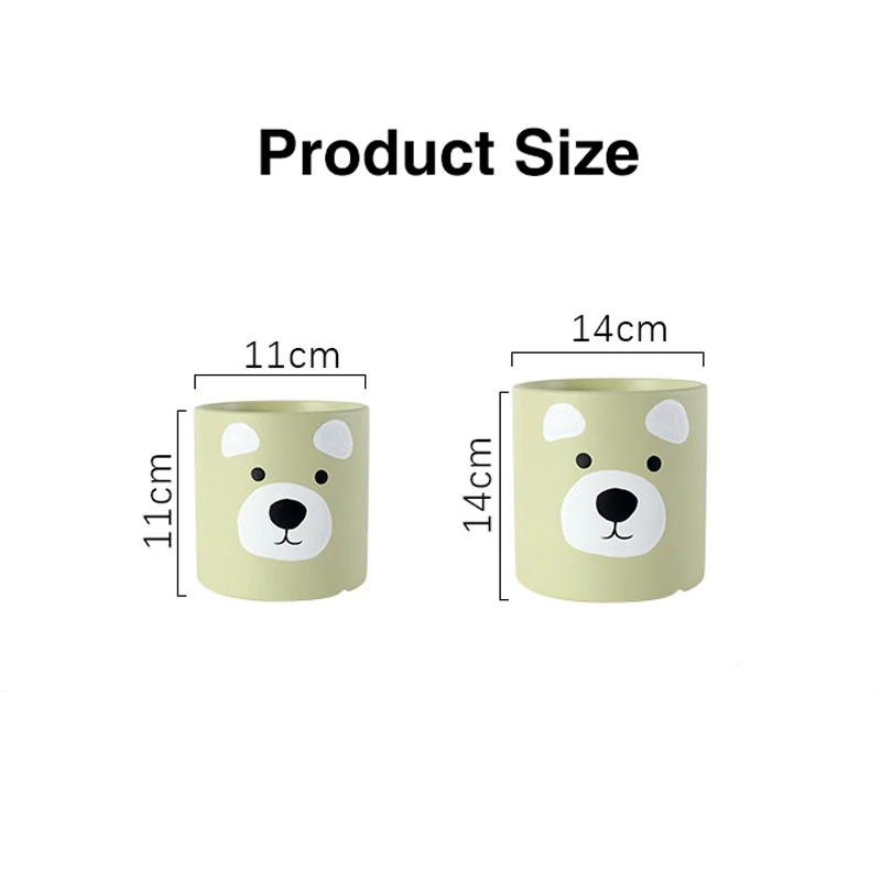 Cartoon Puppy/Bear Painted Flower Pot Succulent Cactus Planter Ceramic Plant Pot Garden Decorative Outdoor Pot WithTray And Hole
Cartoon Puppy/Bear Painted Flower Pot Succulent Cactus Planter Ceramic Plant Pot Garden Decorative Outdoor Pot WithTray And Hole