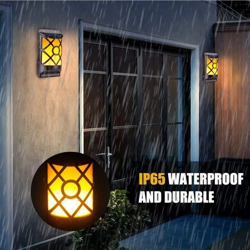 Solar Flame Lights Outdoor Flickering Flame Wall Lights Outdoor Solar Spotlights Landscape Decoration Lighting Dusk To Dawn Auto
Solar Flame Lights Outdoor Flickering Flame Wall Lights Outdoor Solar Spotlights Landscape Decoration Lighting Dusk To Dawn Auto