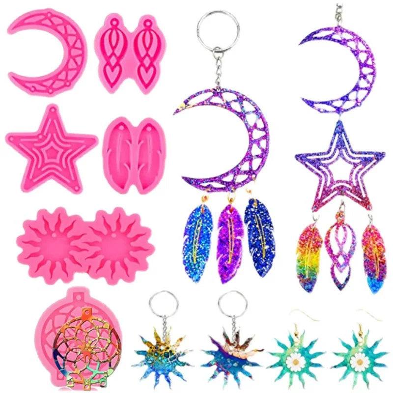 Resin Jewelry Molds Earring Silicone Molds Epoxy Casting Mould with Hole for Pendant Key Chains Eye Pins Earring Hooks Jump Ring
Resin Jewelry Molds Earring Silicone Molds Epoxy Casting Mould with Hole for Pendant Key Chains Eye Pins Earring Hooks Jump Ring