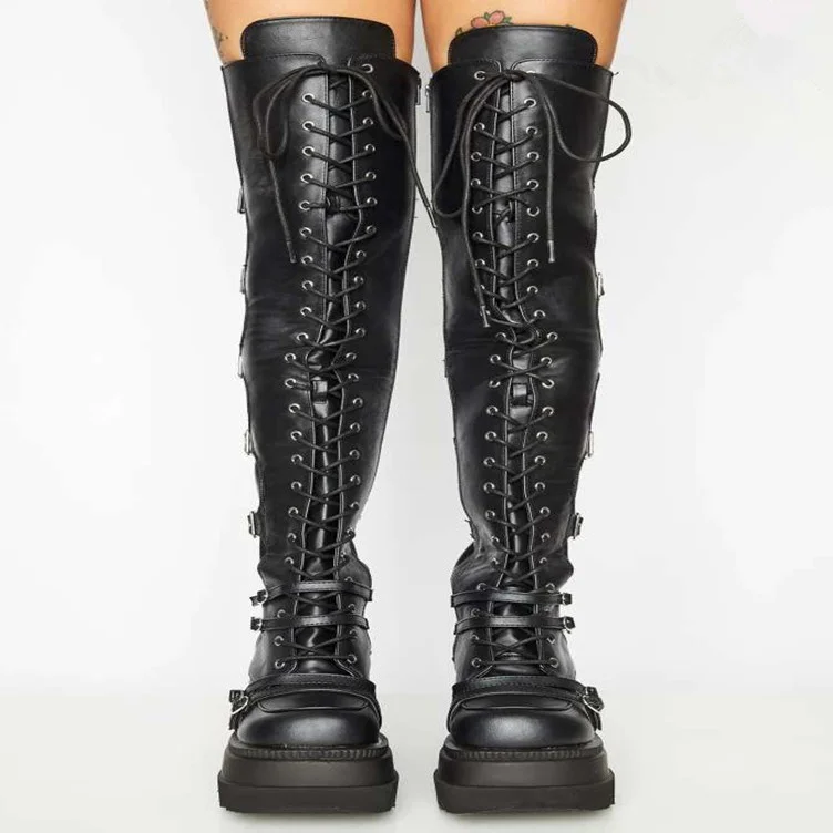 2020 large casual high boots children's slope heel lace up belt buckle knee high boots
2020 large casual high boots children's slope heel lace up belt buckle knee high boots