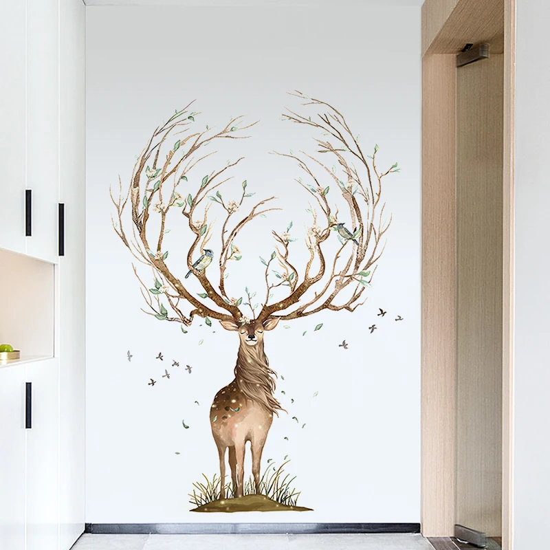 Nordic ins elk Sticker Home decor Self-adhesive Stickers Bedroom decoration Kids room Entrance Sofa TV background Wall sticker
Nordic ins elk Sticker Home decor Self-adhesive Stickers Bedroom decoration Kids room Entrance Sofa TV background Wall sticker
