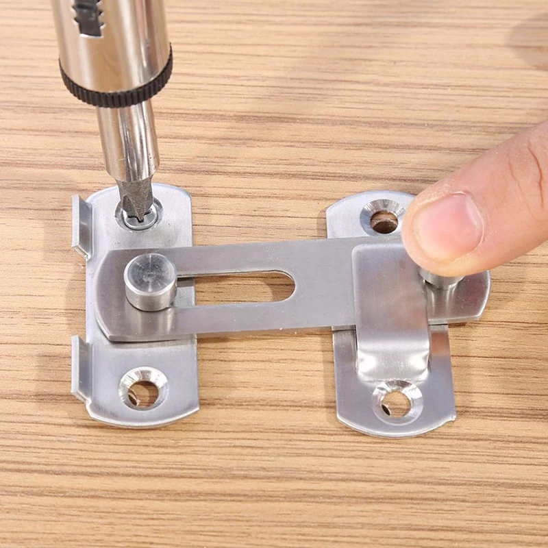 1Set Stainless Silve Steel Hasp Latch Lock Sliding Door Lock Fitting Fitting Room Bathroom Casement Cabinet Door Lock
1Set Stainless Silve Steel Hasp Latch Lock Sliding Door Lock Fitting Fitting Room Bathroom Casement Cabinet Door Lock