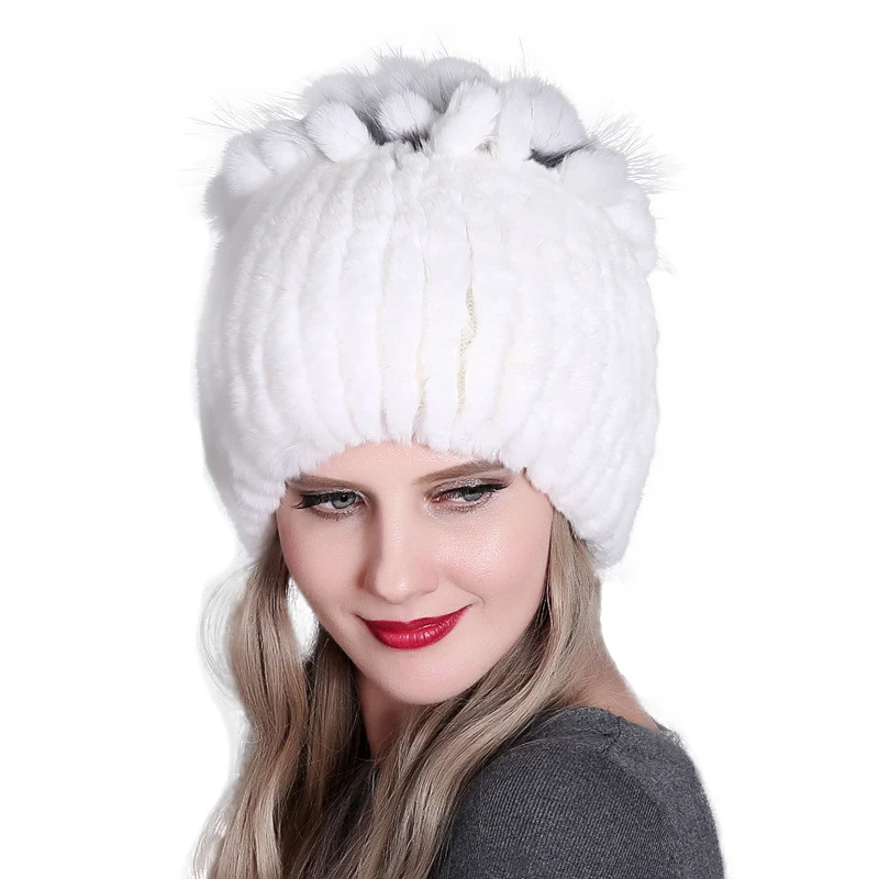 Rabbit Hair Hat Winter Fashion Knit Hats Real Rabbit Fur Pompom Winter Soft Warm Ski Cap
Rabbit Hair Hat Winter Fashion Knit Hats Real Rabbit Fur Pompom Winter Soft Warm Ski Cap