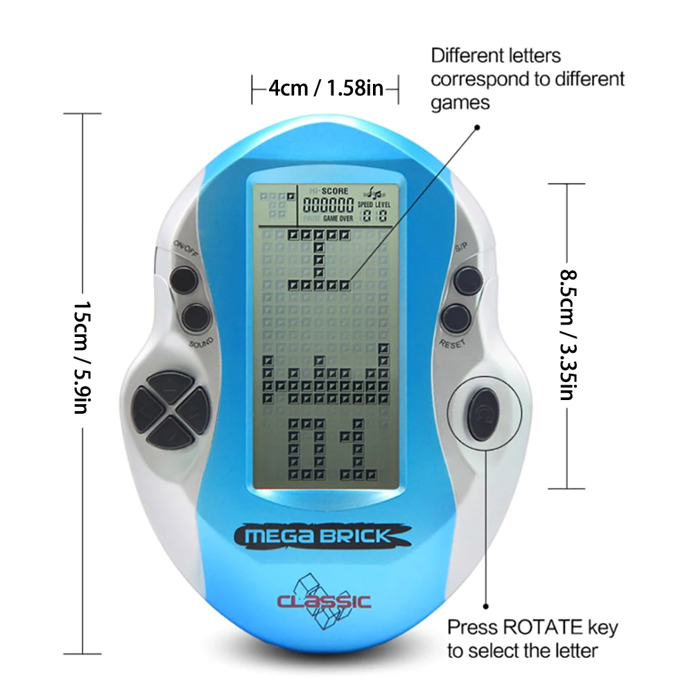 3 Inch Childhood Tetris Handheld Game Players Game Console LCD Electronic Games Toys Game Console Riddle Educational Toys
3 Inch Childhood Tetris Handheld Game Players Game Console LCD Electronic Games Toys Game Console Riddle Educational Toys