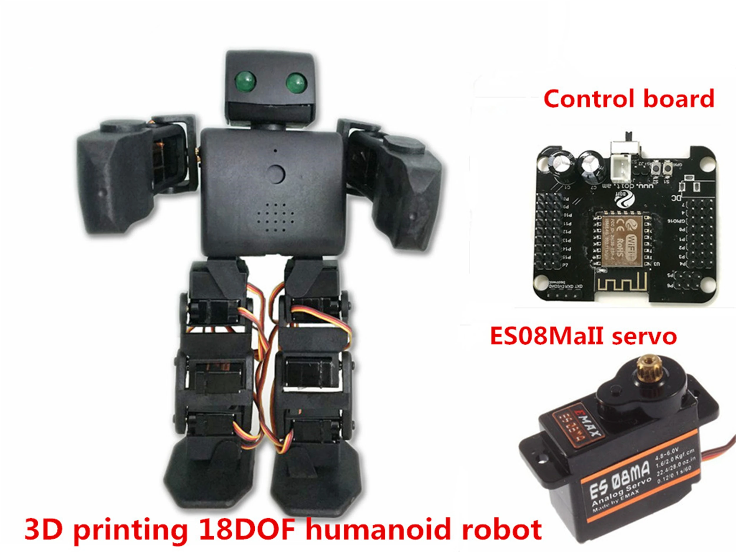 3D печать 18DOF RC Роботизированный человекоидный робот с беспроводным контроллером