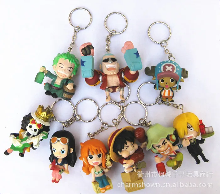9pcs/set One Piece Zoro Frank Luffy Brook Chopper Robin Nami Sanji Anime Keychain Collectible Action Figure Anime Toy toys
9pcs/set One Piece Zoro Frank Luffy Brook Chopper Robin Nami Sanji Anime Keychain Collectible Action Figure Anime Toy toys