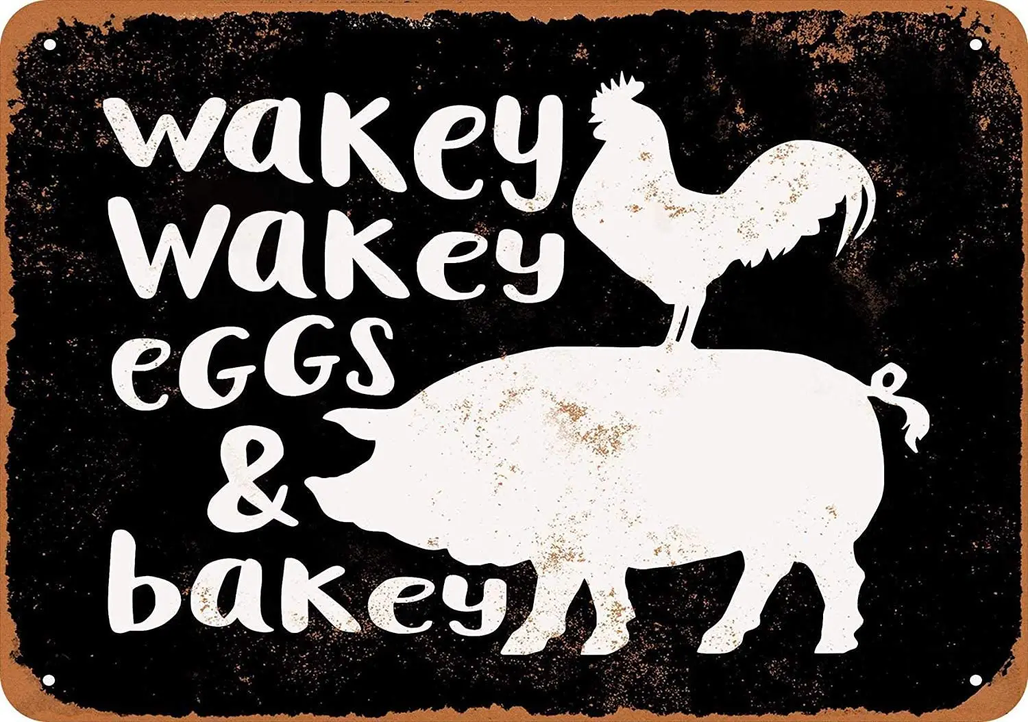 Wall Decoration Farm Home Shopping Mall Metal Plate 12*8 Inch Wakey Wakey Eggs And Bakey Retro Tin Logo Poster Metal Plaque
Wall Decoration Farm Home Shopping Mall Metal Plate 12*8 Inch Wakey Wakey Eggs And Bakey Retro Tin Logo Poster Metal Plaque