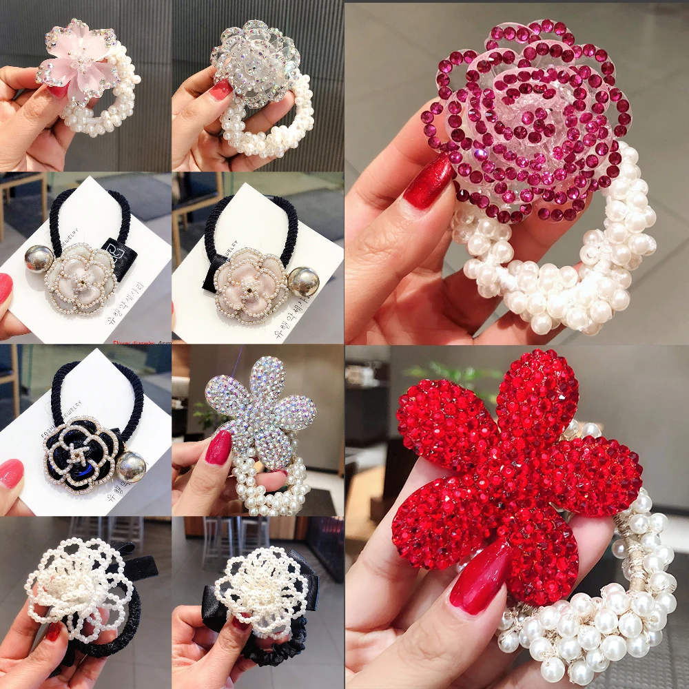 Luxurious Women Scrunchies Hair Ties Elastic Rubber Band Girl Crystal Zircon Rose Flower Floral Korean Head Accessories 2021 New
Luxurious Women Scrunchies Hair Ties Elastic Rubber Band Girl Crystal Zircon Rose Flower Floral Korean Head Accessories 2021 New