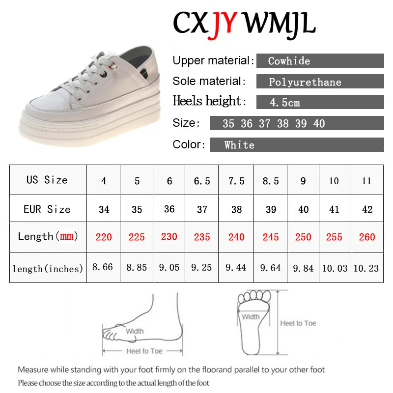 CXJYWMJL Women Spring Platform Sneakers Genuine Leather Little White Shoes Ladies Thick Bottom Sneakers Women's Casual Shoes
CXJYWMJL Women Spring Platform Sneakers Genuine Leather Little White Shoes Ladies Thick Bottom Sneakers Women's Casual Shoes