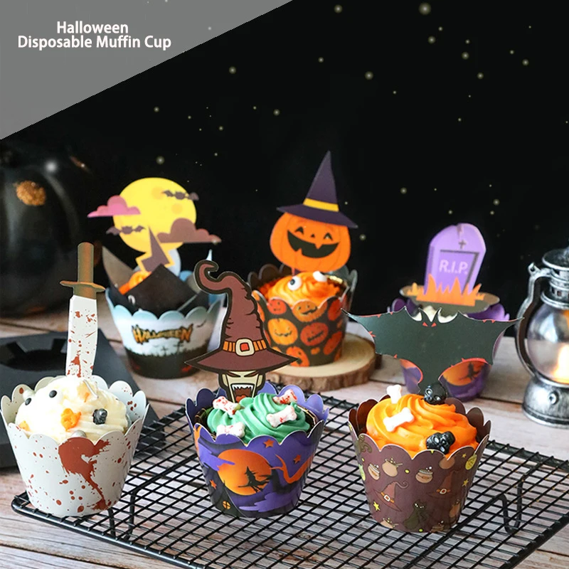 Halloween Cupcake Paper Cups For Party Decor Muffin Wrapper Baking Cup Cake Tray Paper Baking Molds Round Baking Paper Liners 
Halloween Cupcake Paper Cups For Party Decor Muffin Wrapper Baking Cup Cake Tray Paper Baking Molds Round Baking Paper Liners