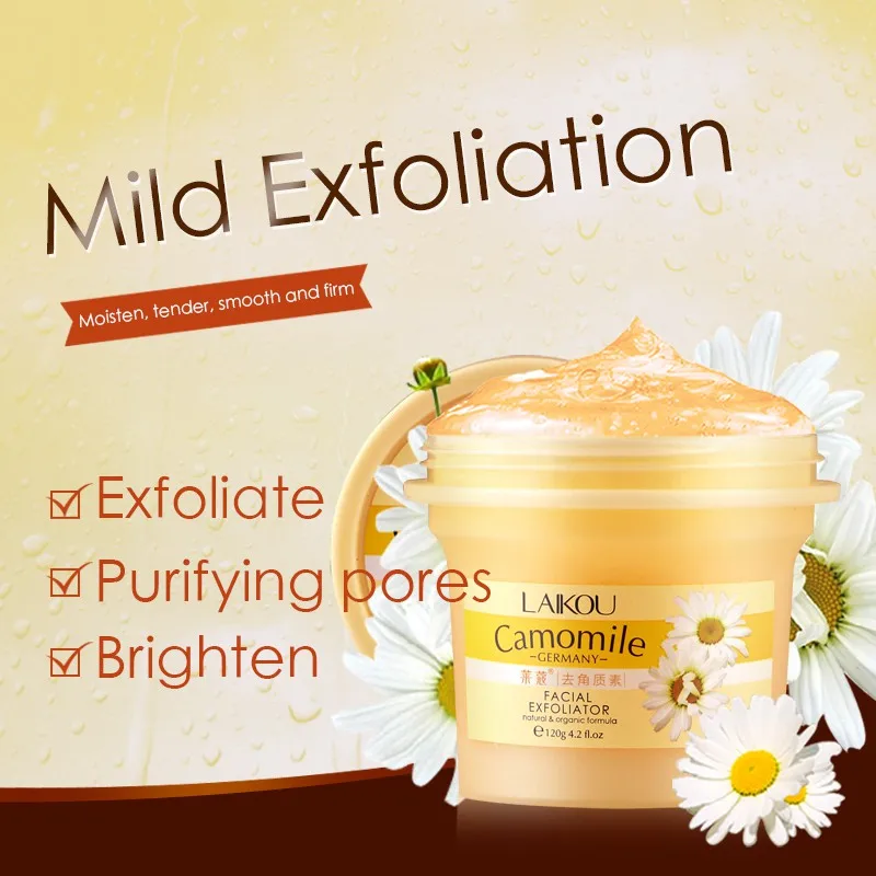 Camomile Facial Exfoliating Peeling Gel Body Face Scrub Deep Remove Blackhead Cleaning Exfoliator Face Smooth Moisturizing Care
Camomile Facial Exfoliating Peeling Gel Body Face Scrub Deep Remove Blackhead Cleaning Exfoliator Face Smooth Moisturizing Care
