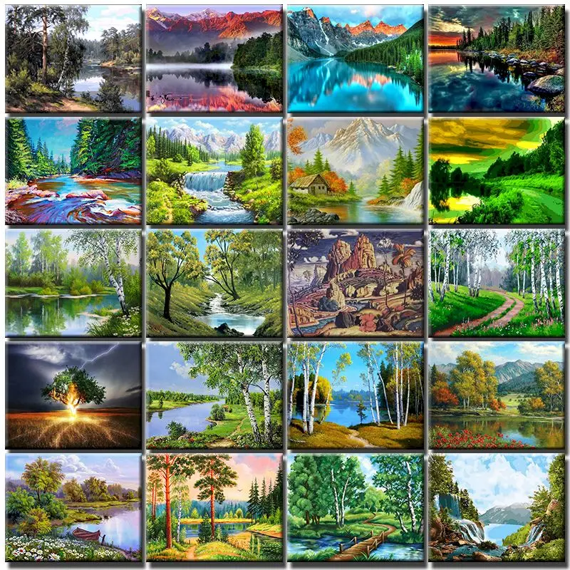 Green Trees Oil Painting By Numbers Spring Diy Landscape On Canvas HandPaint For Adults Kit With Frame Picture By Number Decor
Green Trees Oil Painting By Numbers Spring Diy Landscape On Canvas HandPaint For Adults Kit With Frame Picture By Number Decor