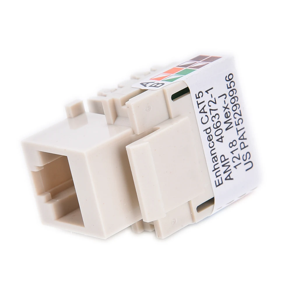 RJ45 Punch Down Keystone Jack CAT5 Network Ethernet RJ45 White 3cm x 2cm x 2cm CAT6 Punch Down Keystone Jack
RJ45 Punch Down Keystone Jack CAT5 Network Ethernet RJ45 White 3cm x 2cm x 2cm CAT6 Punch Down Keystone Jack
