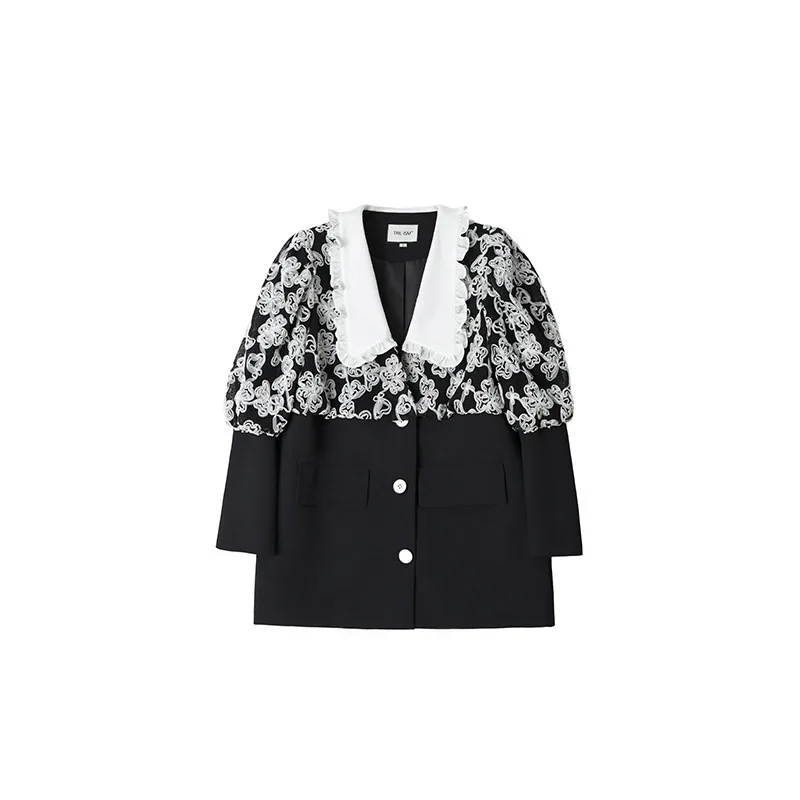 2021 Spring New Korean Lace Suit Women Casual Fashion All-match Puff Sleeve Loose Jacket
2021 Spring New Korean Lace Suit Women Casual Fashion All-match Puff Sleeve Loose Jacket