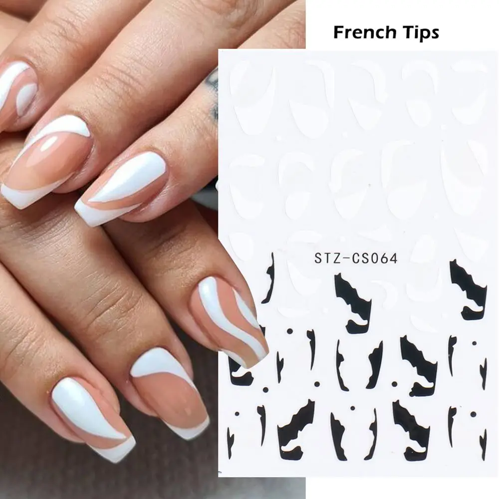 New French Tips Nail Stickers 3D Silver White Black Blue Green Adhesive Decals DIY Manicure Nail Art Decoration
New French Tips Nail Stickers 3D Silver White Black Blue Green Adhesive Decals DIY Manicure Nail Art Decoration