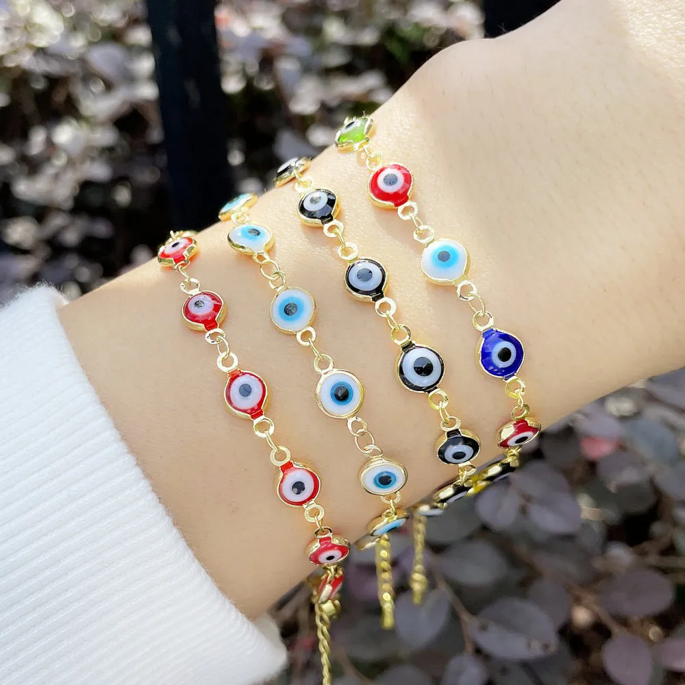 Turkey Eye Bracelet Bohemian Evil Eye Women's Bracelet Copper Zircon Bracelet Fadeless Pulseras Mujer Jewelry Bracelet PartyGift
Turkey Eye Bracelet Bohemian Evil Eye Women's Bracelet Copper Zircon Bracelet Fadeless Pulseras Mujer Jewelry Bracelet PartyGift