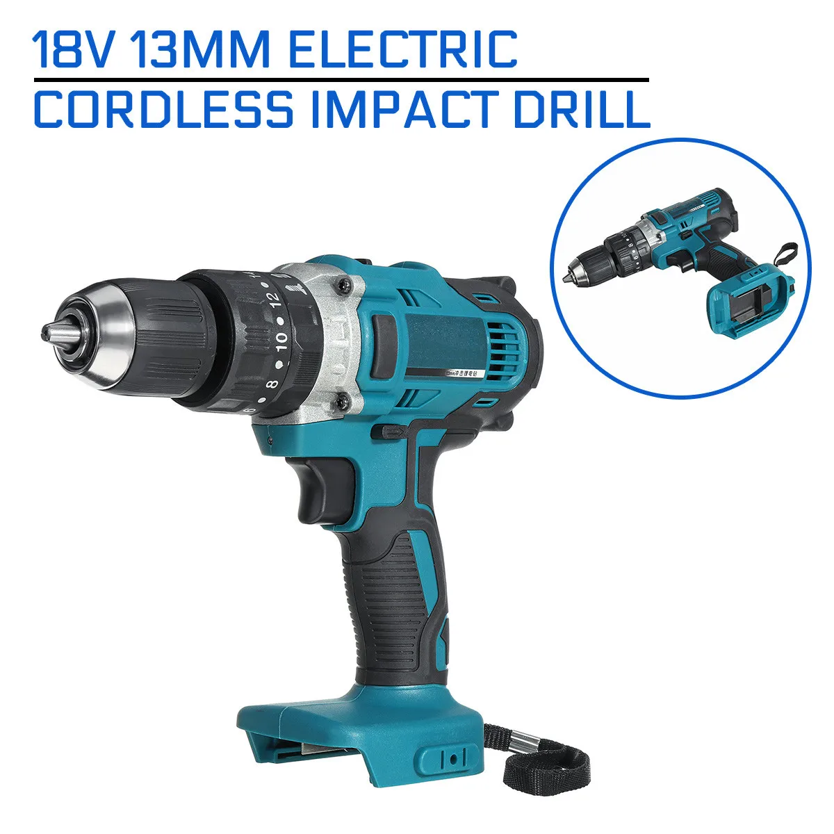 13mm 18V Electric Cordless Impact Drill 3 In 1 2-Speed Rechargable Electric Screwdriver Drill Li-Ion Battery For Makita Battery
13mm 18V Electric Cordless Impact Drill 3 In 1 2-Speed Rechargable Electric Screwdriver Drill Li-Ion Battery For Makita Battery