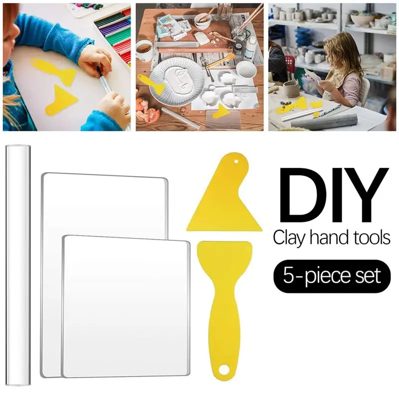 Acrylic Clay Roller with Backing Board Plastic Scrapers Rubber Clay Pottery Craft Tool for Shaping Sculpting Modelling
Acrylic Clay Roller with Backing Board Plastic Scrapers Rubber Clay Pottery Craft Tool for Shaping Sculpting Modelling