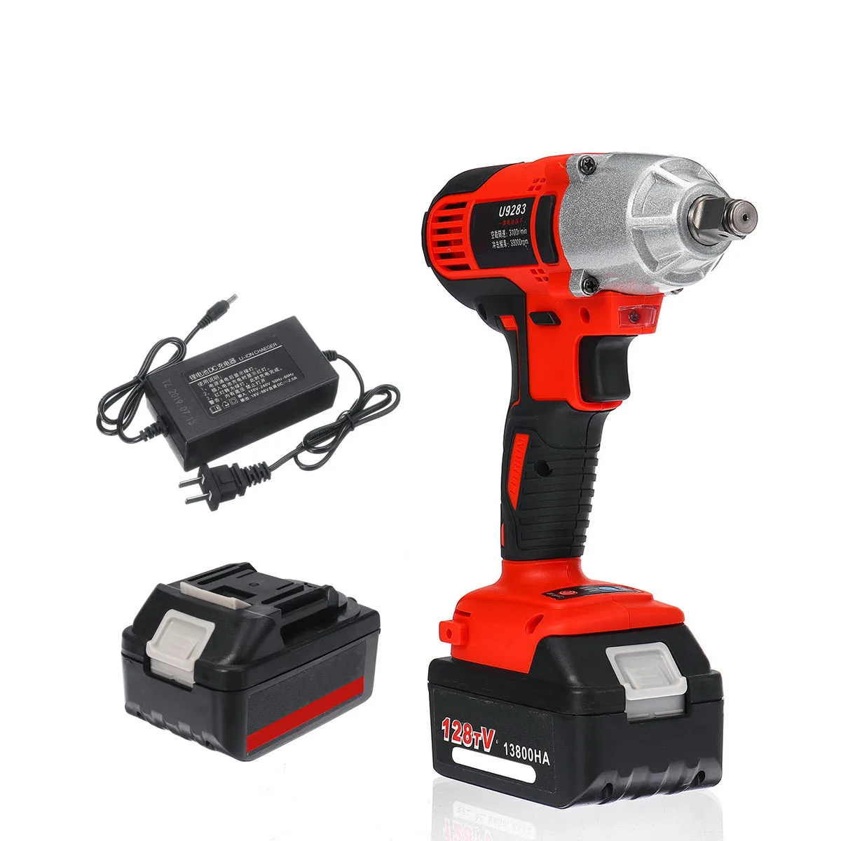 128VF 13800mAh Multifunctional Lithium Battery Electric Wrench Infinitely Variable Speed Electric Impact Wrench Woodworking DIY
128VF 13800mAh Multifunctional Lithium Battery Electric Wrench Infinitely Variable Speed Electric Impact Wrench Woodworking DIY