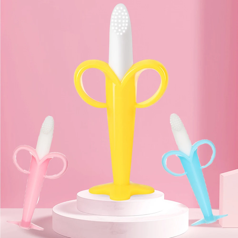 Baby Toothbrush Safety Food Grade Silicone Molar Training Banana Toddler Teethers Infant Feeding Tool Pacifer Teether Chewing
Baby Toothbrush Safety Food Grade Silicone Molar Training Banana Toddler Teethers Infant Feeding Tool Pacifer Teether Chewing