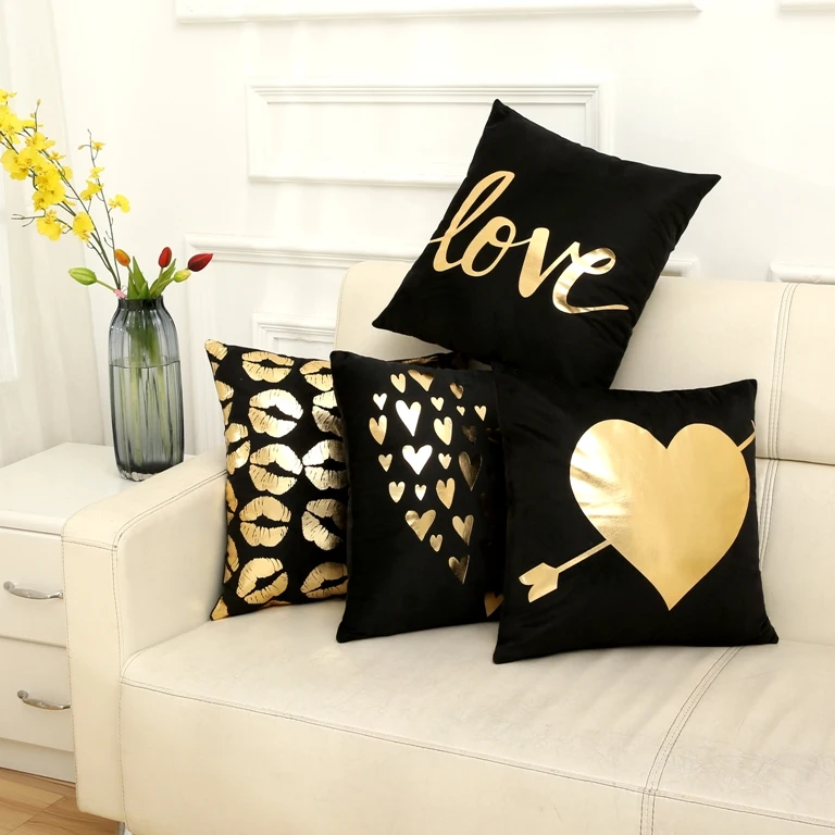 Fuwatacchi Christmas Cushion Cover Decorative Black Gold Foil Deer Words Pillowcase Home Chair Sofa Leaf Lips Pillow Cover 45*45
Fuwatacchi Christmas Cushion Cover Decorative Black Gold Foil Deer Words Pillowcase Home Chair Sofa Leaf Lips Pillow Cover 45*45
