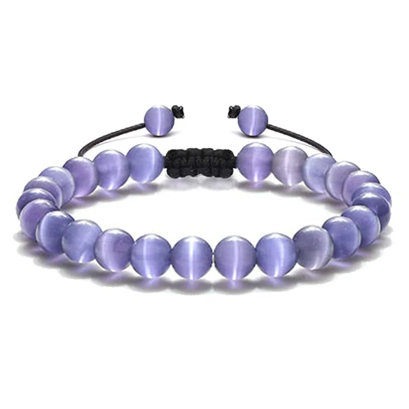 Braided 8mm Cat's Eye Opal Stone Weave Bracelets Bright Color Crystal Yoga Beaded Bracelet for Women Jewelry 
Braided 8mm Cat's Eye Opal Stone Weave Bracelets Bright Color Crystal Yoga Beaded Bracelet for Women Jewelry