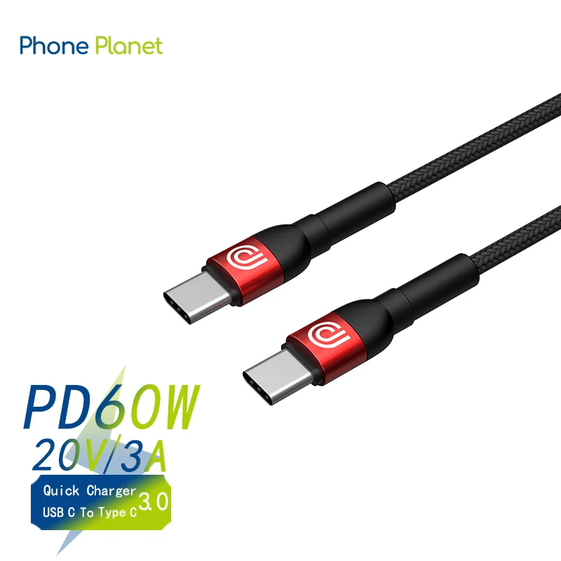 Phone Planet USB C To Type C Cable PD 60W QC 3.0 Fast Charging Cable For Samsung Huawei Xiaomi Macbook Pro USB Charge Cord
Phone Planet USB C To Type C Cable PD 60W QC 3.0 Fast Charging Cable For Samsung Huawei Xiaomi Macbook Pro USB Charge Cord