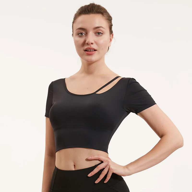 Vansydical Womens Sexy Backless Yoga Gym Shirt Gym Quick Dry T-shirts Padded Crop Tops Solid Short Sleeve Running Fitness
Vansydical Womens Sexy Backless Yoga Gym Shirt Gym Quick Dry T-shirts Padded Crop Tops Solid Short Sleeve Running Fitness