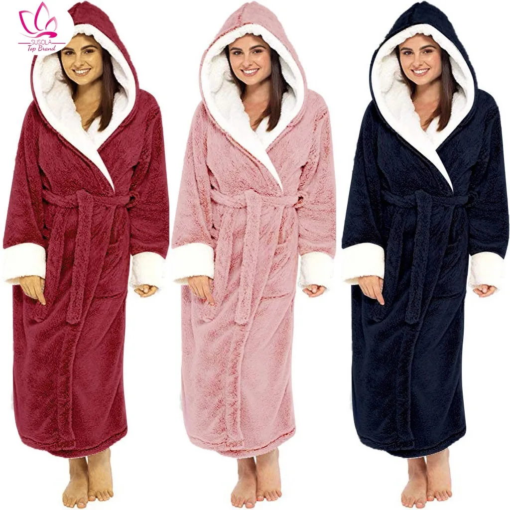 Women Winter Thermal Long Bathrobe Lovers Thick Warm Coral Fleece Kimono Bath Robe Plus Size Nightgowns Bridesmaid Dressing
Women Winter Thermal Long Bathrobe Lovers Thick Warm Coral Fleece Kimono Bath Robe Plus Size Nightgowns Bridesmaid Dressing