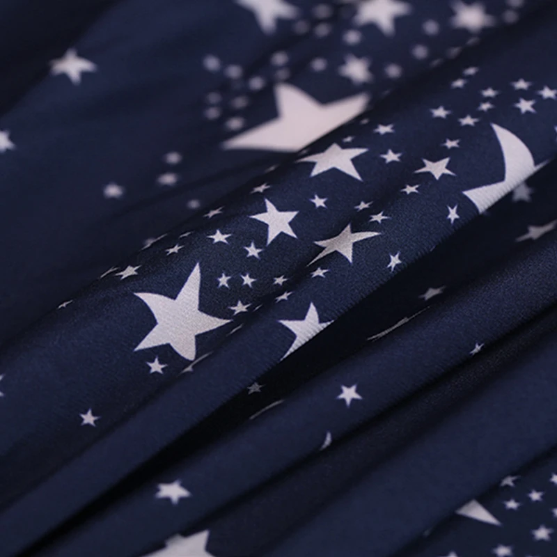 130CM Wide 10MM Stars Print Stretch Blue White Silk Crepe de Chine Fabric for Summer Dress Shirt Scarf Cheongsam Suit DE1240
130CM Wide 10MM Stars Print Stretch Blue White Silk Crepe de Chine Fabric for Summer Dress Shirt Scarf Cheongsam Suit DE1240