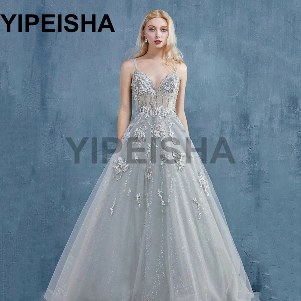 Spaghetti Strap V-Neck Sleeveless A-Line Evening Dresses 3D Flowers Lace Appliques Prom Party Gown vestidos de fiesta платье
Spaghetti Strap V-Neck Sleeveless A-Line Evening Dresses 3D Flowers Lace Appliques Prom Party Gown vestidos de fiesta платье