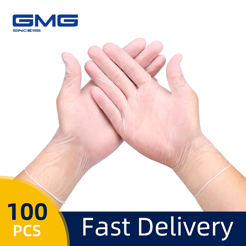 PVC Gloves Transparent 100pcs/lot Food Grade Waterproof Allergy Free Disposable Work Safety GlovesVinyl Gloves Mechanic
PVC Gloves Transparent 100pcs/lot Food Grade Waterproof Allergy Free Disposable Work Safety GlovesVinyl Gloves Mechanic