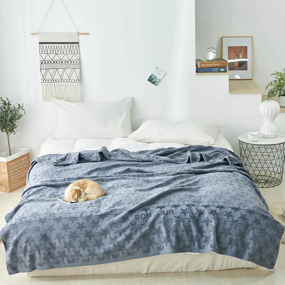Svetanya Grey Stars Geometric Knitted 100% Cotton Thread Towel Blankets Throws Double-side Bedsheet Bedlinen
Svetanya Grey Stars Geometric Knitted 100% Cotton Thread Towel Blankets Throws Double-side Bedsheet Bedlinen