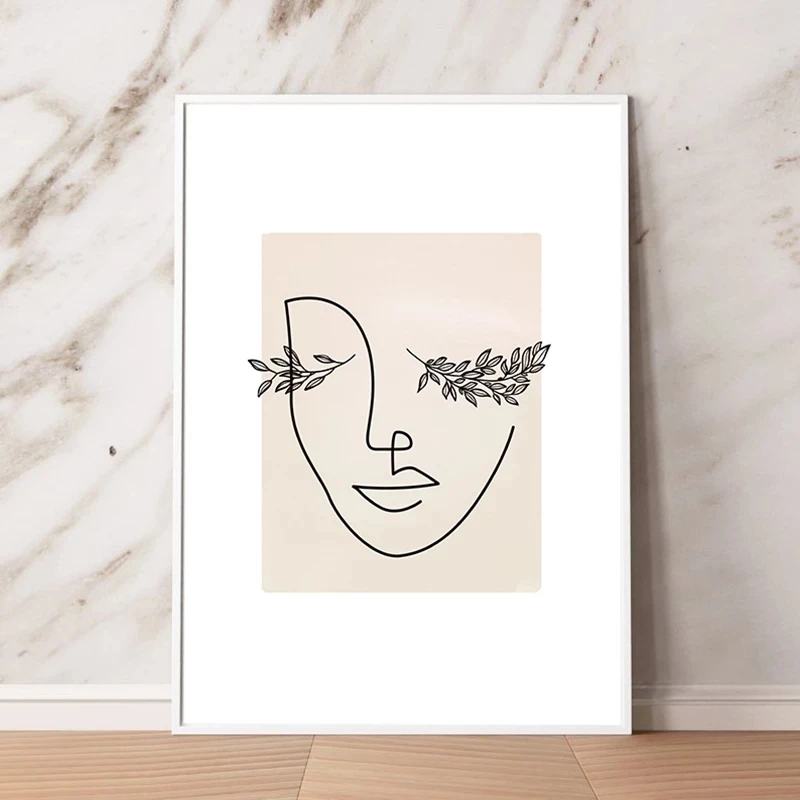 Abstract Woman Face One Line Drawing Prints Leaf Plants Poster Minimalist Nordic Poster Canvas Painting Wall Art Picture Decor
Abstract Woman Face One Line Drawing Prints Leaf Plants Poster Minimalist Nordic Poster Canvas Painting Wall Art Picture Decor