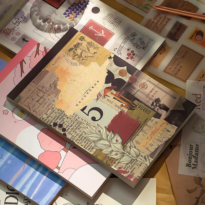 50 Sheets Vintage Stickers and Memo Pads Set for Scrapbooking Decoration Journal DIY Material
50 Sheets Vintage Stickers and Memo Pads Set for Scrapbooking Decoration Journal DIY Material