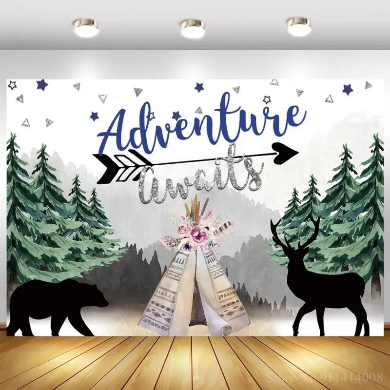 Survival in the Wild Adventure Theme Photo Backdrops Bear Deer Shadow Camp Decoration Forest Photography Backgrounds
Survival in the Wild Adventure Theme Photo Backdrops Bear Deer Shadow Camp Decoration Forest Photography Backgrounds