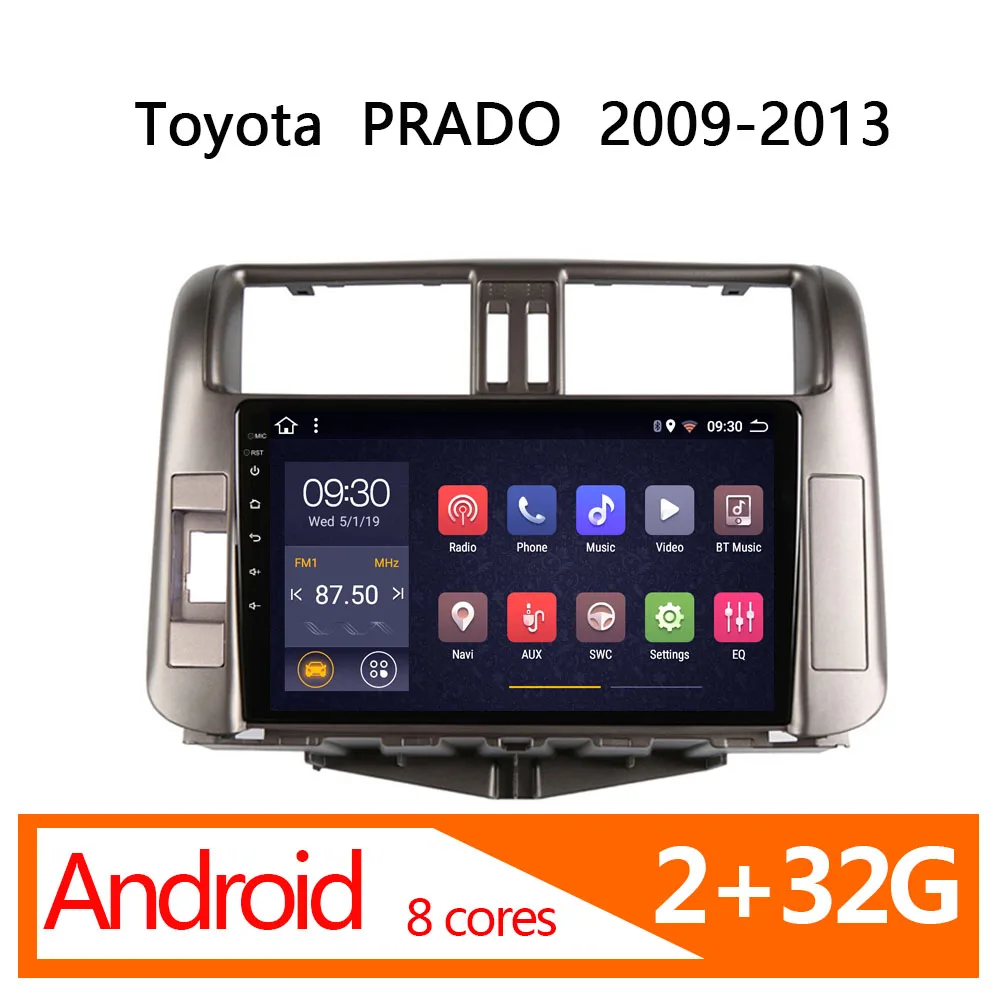 Фото Центральная multimidia для Toyota PRADO автомобильное радио android 2 32G 8 core 2009 2010 2011 2012 2013 dvd