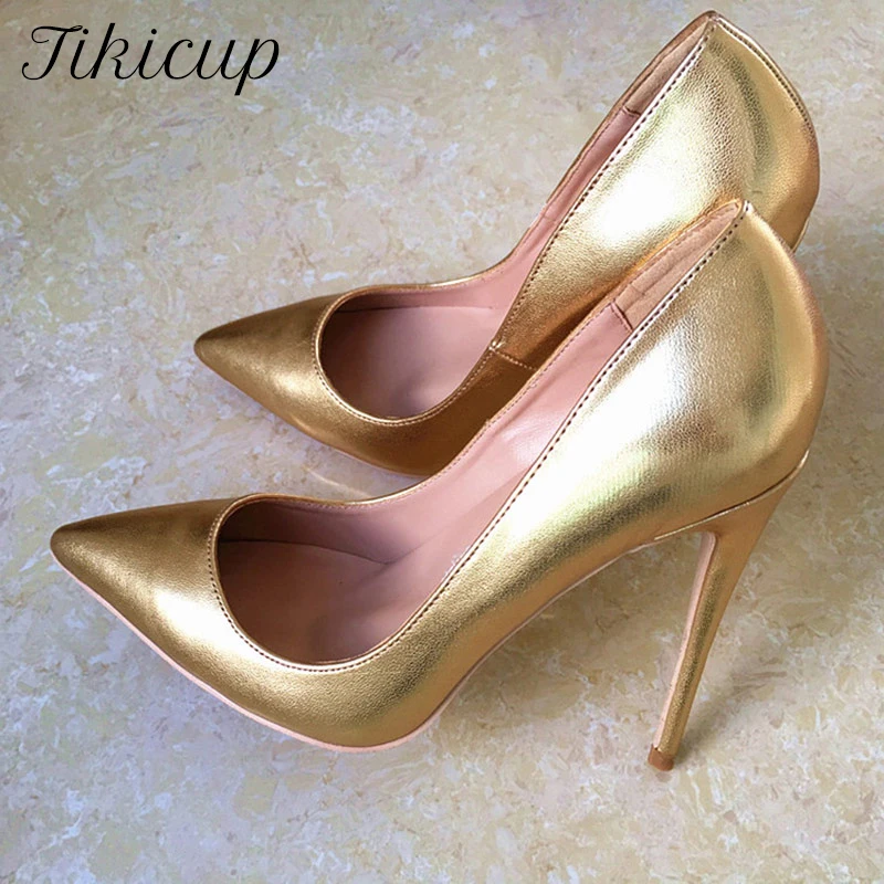 Tikicup 2021 New Matte Gold Woman's Shoes Women's Pumps Pointed Toe 12cm High Heel Stiletto Classic Pumps Sexy Prom Shoes
Tikicup 2021 New Matte Gold Woman's Shoes Women's Pumps Pointed Toe 12cm High Heel Stiletto Classic Pumps Sexy Prom Shoes