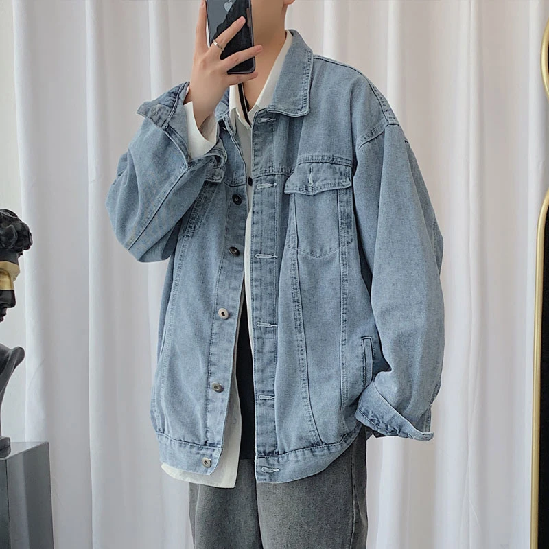 2020 Men's Cowboy Denim Bomer Jacket Comic Printing Fashion Trend Coats Tide Loose Blue Color High-quality Outerwear Size M-5XL
2020 Men's Cowboy Denim Bomer Jacket Comic Printing Fashion Trend Coats Tide Loose Blue Color High-quality Outerwear Size M-5XL