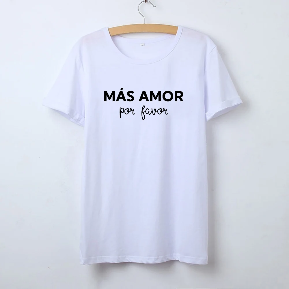Женская хлопковая Футболка Mas Amor белая футболка с коротким рукавом и круглым