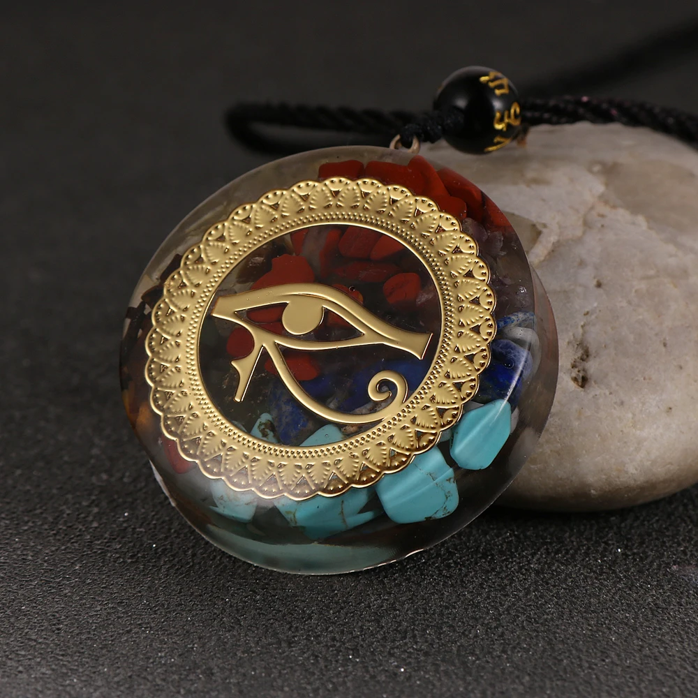 Orgonite Pendant Necklace Unisex Men Women Gold Eye Colorful Chakra Stone Round Energy Orgone Necklaces Reiki Healing Jewelry
Orgonite Pendant Necklace Unisex Men Women Gold Eye Colorful Chakra Stone Round Energy Orgone Necklaces Reiki Healing Jewelry
