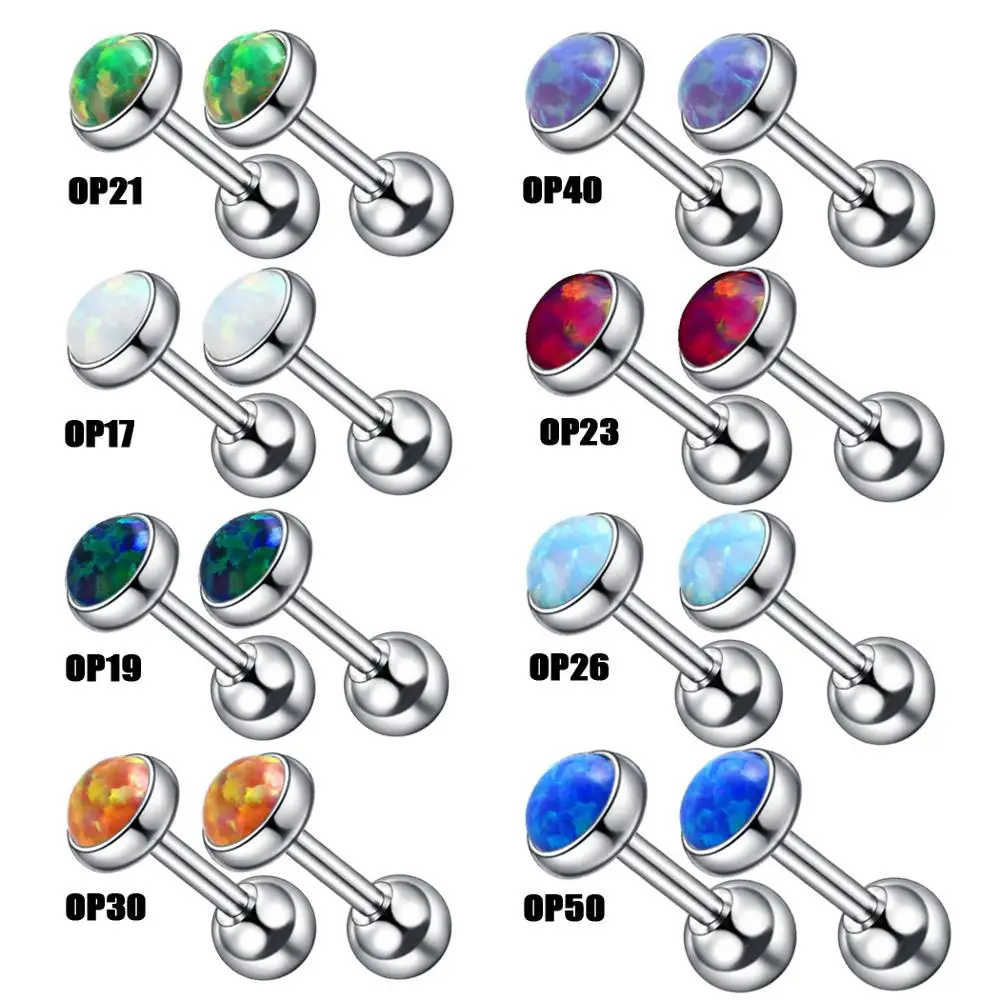 1pcs 16G Opal CZ Ear Studs Helix Piercing Cartilage Earring Conch Rook Tragus Stud Ear Piercing Jewelry 
1pcs 16G Opal CZ Ear Studs Helix Piercing Cartilage Earring Conch Rook Tragus Stud Ear Piercing Jewelry