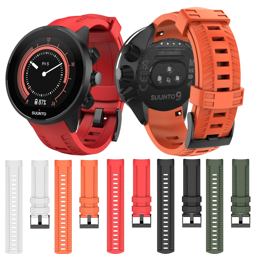 Ремешок силиконовый спортивный для Suunto 9, резиновый сменный Браслет для смарт-часов, 24 мм
Ремешок силиконовый спортивный для Suunto 9, резиновый сменный Браслет для смарт-часов, 24 мм