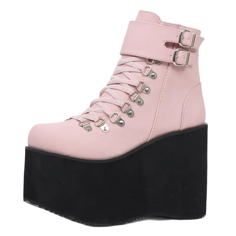 11cm High Heel Unisex's Lolita Punk Fashion Gothic Creepers Shoes Halloween Costumes Steampunk Ankle boots Size5-15
11cm High Heel Unisex's Lolita Punk Fashion Gothic Creepers Shoes Halloween Costumes Steampunk Ankle boots Size5-15