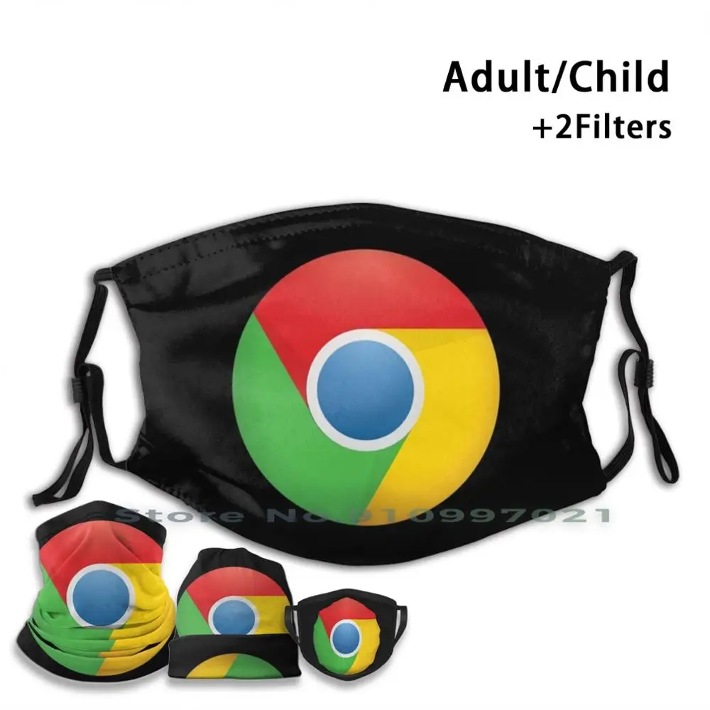 Google Chrome ток логотип печати Pm2.5 фильтр многоразовые лицевая маска для детей и