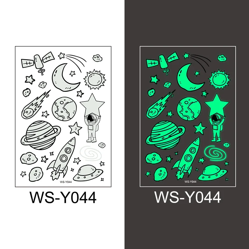 Luminous Tattoo Stickers Kid Temporary Waterproof Universe Space Fake Tattoos Glow Face Arm Leg for Children Body Art Sticker
Luminous Tattoo Stickers Kid Temporary Waterproof Universe Space Fake Tattoos Glow Face Arm Leg for Children Body Art Sticker