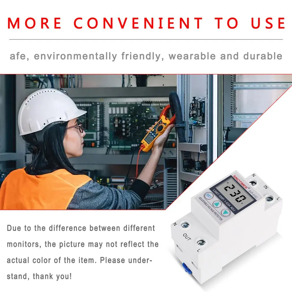 Single Phase Two Wire LCD Digital Display Adjustable Voltage Surge Protectors Relay With Limit Current Protection
Single Phase Two Wire LCD Digital Display Adjustable Voltage Surge Protectors Relay With Limit Current Protection