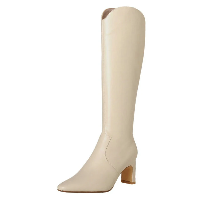 Pointed Toe Women Knee-High Boots Fashion Concise Genuine Leather Zip Party Casual High Heels Autumn Winter Shoes Woman
Pointed Toe Women Knee-High Boots Fashion Concise Genuine Leather Zip Party Casual High Heels Autumn Winter Shoes Woman